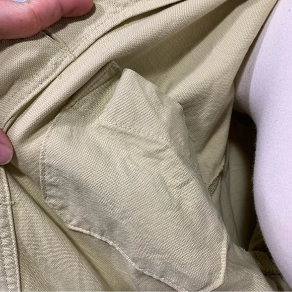 Everlane The Cinchable Chore Jacket Tan/Yellow Women’s Size Medium Pocket Canvas - Picture 9 of 15